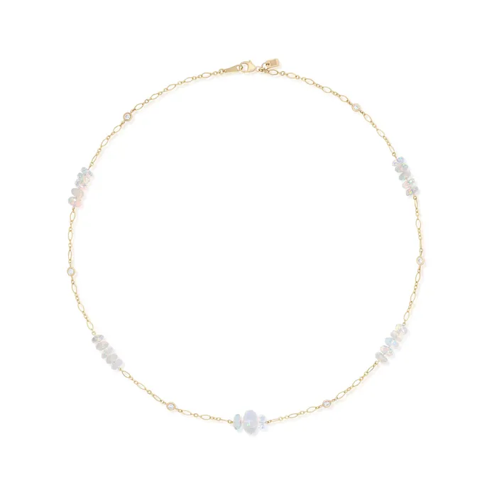 Stephen Silver Fine Jewelry Necklaces 1285 Carat Ethiopian Opal and Diamond Necklace Stephen Silver Fine Jewelry Necklaces 1285 Carat Ethiopian Opal and Diamond Necklace