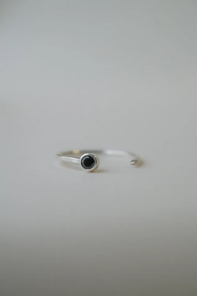 Sterling Silver Gemstone Cuff Ring Size 6 Foe Dear Rings