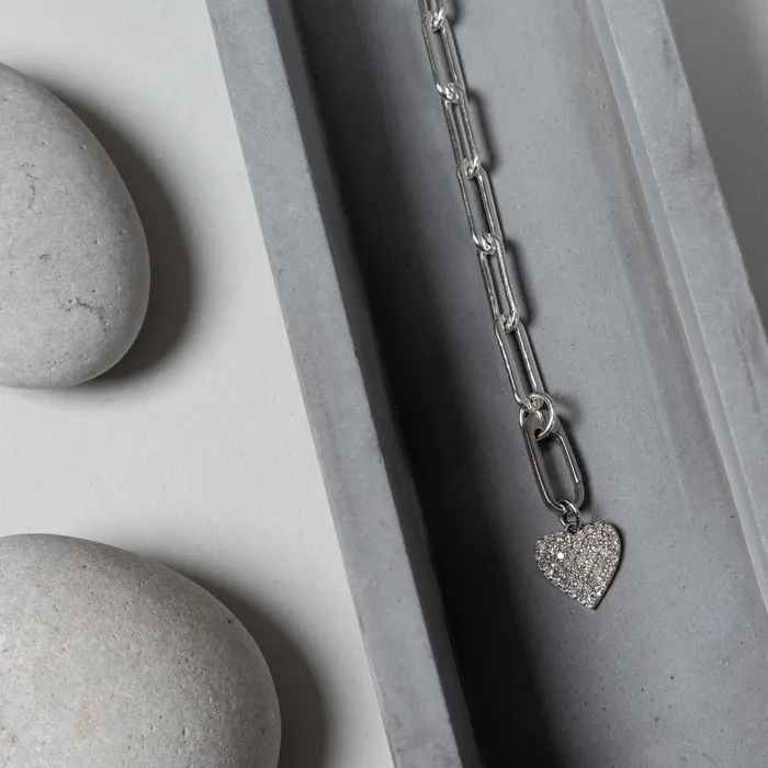 Sterling Silver Paperclip Small Clasp Bracelet RACHEL LYNN CHICAGO Bracelets