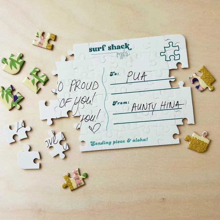 SURFSHACKPUZZLE Necklaces Surf Shack Wish You Were Here Puzzle Postcard 48 Pieces