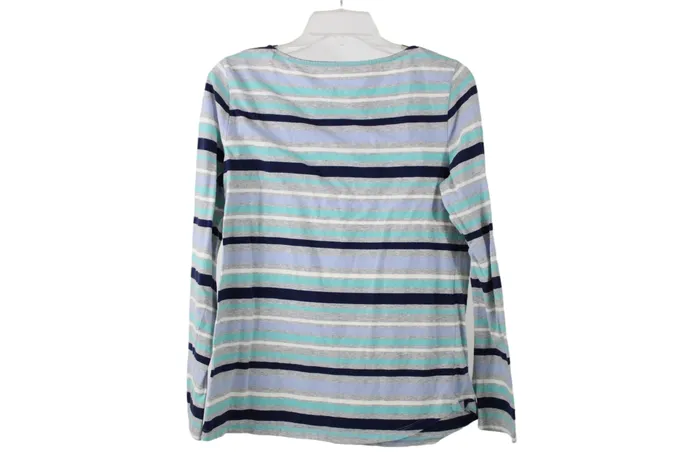 Talbots Blue Gray Striped Shirt S Talbots Rings