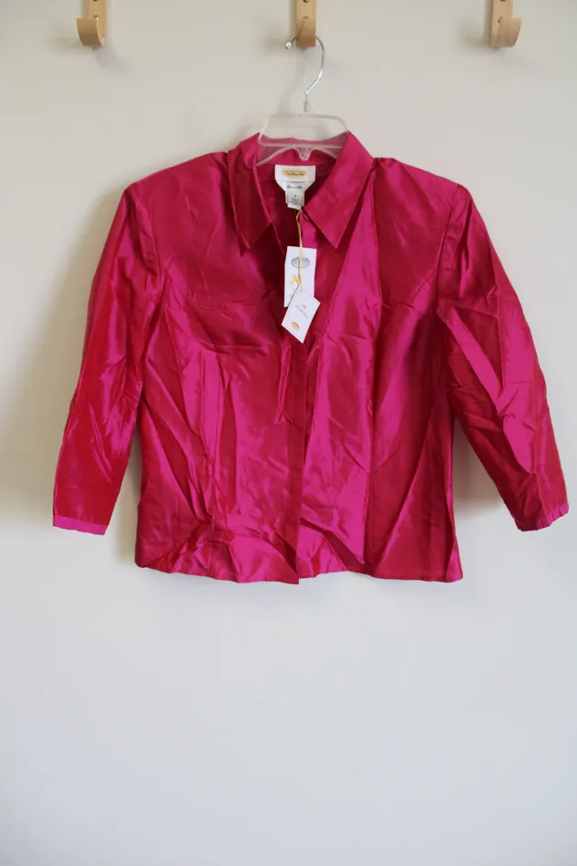 Talbots Earrings NEW Talbots Silk Hot Pink Top 8