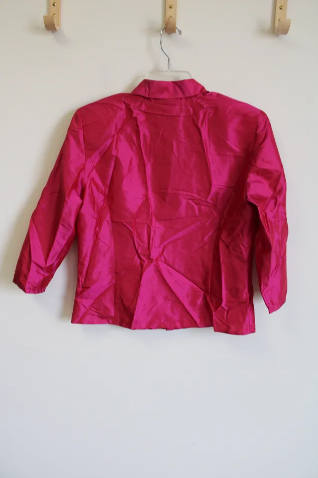 Talbots Earrings NEW Talbots Silk Hot Pink Top 8