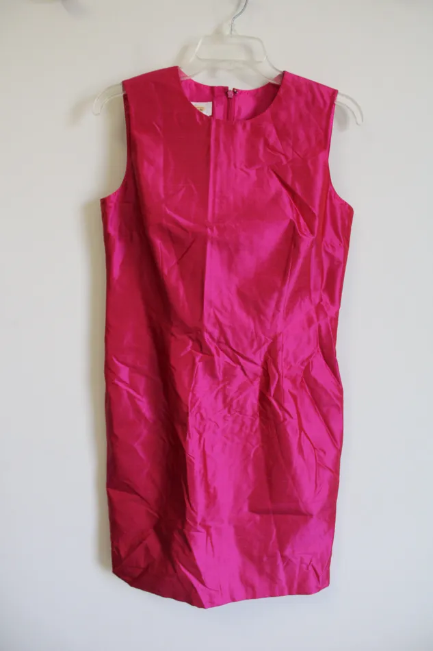 Talbots Earrings Talbots Hot Pink Silk Dress 8