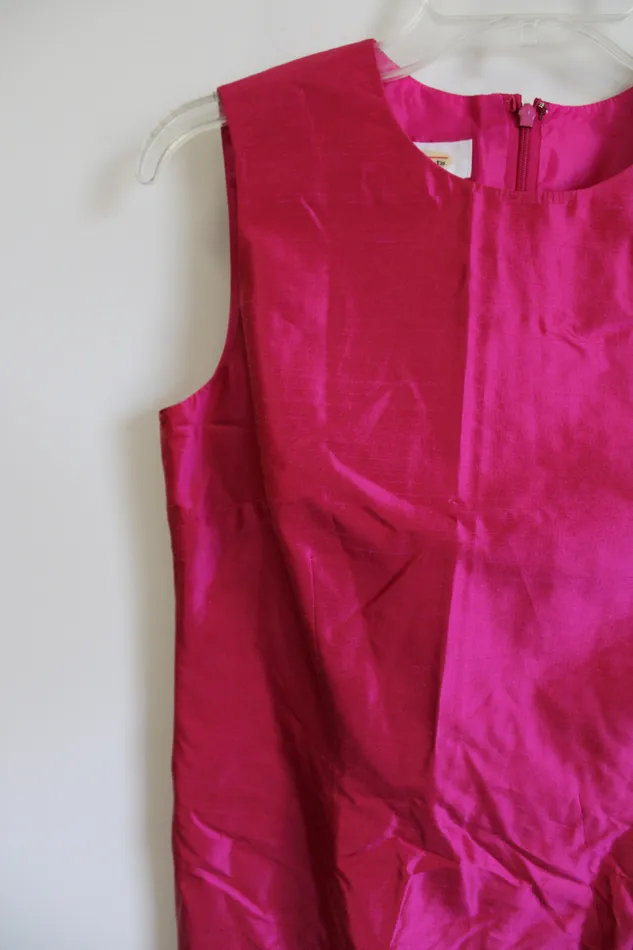 Talbots Earrings Talbots Hot Pink Silk Dress 8