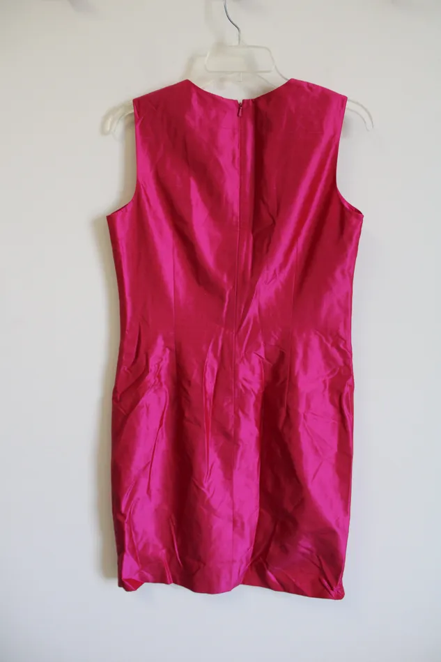 Talbots Earrings Talbots Hot Pink Silk Dress 8