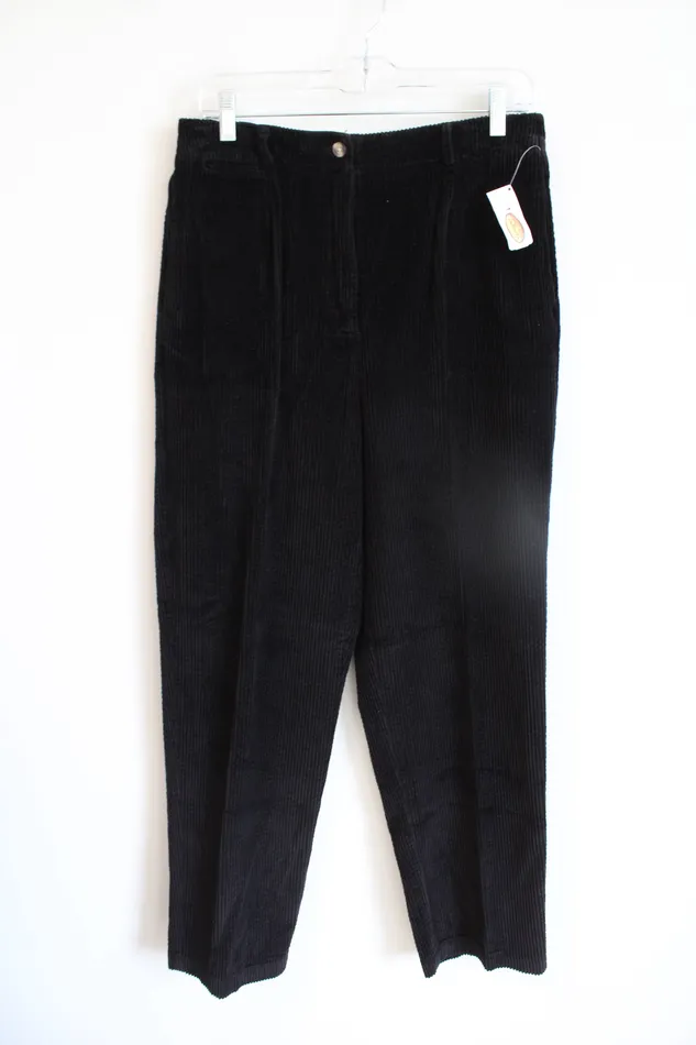Talbots Rings NEW Talbots Vintage Black High Waisted Corduroy Pants 10