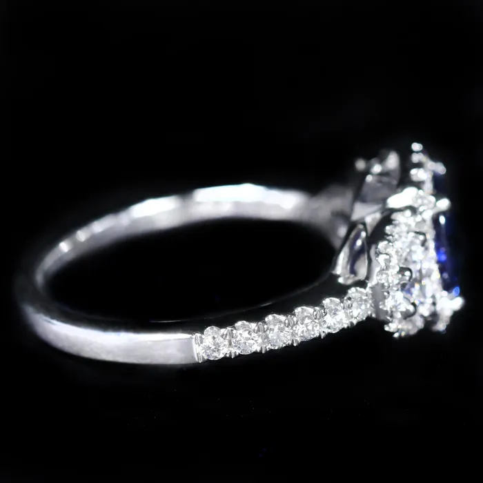 The Gem House Rings Platinum 205 Carat Sapphire and Diamond Ring