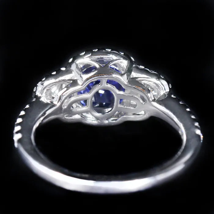 The Gem House Rings Platinum 205 Carat Sapphire and Diamond Ring