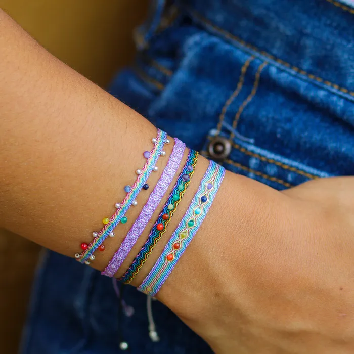 Tribus Egyptian Loom Beaded Chakra Bracelets Earrings