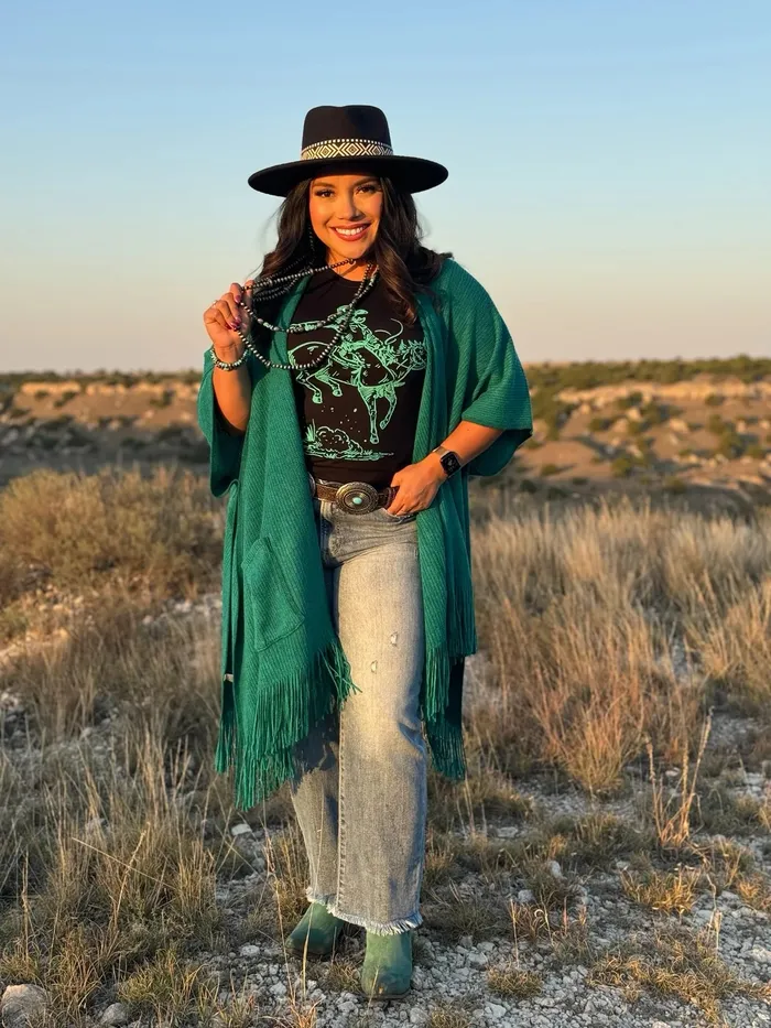 TURQUOISE CHARLIE FRINGE KIMONO TEXAS TRUE THREADS Earrings