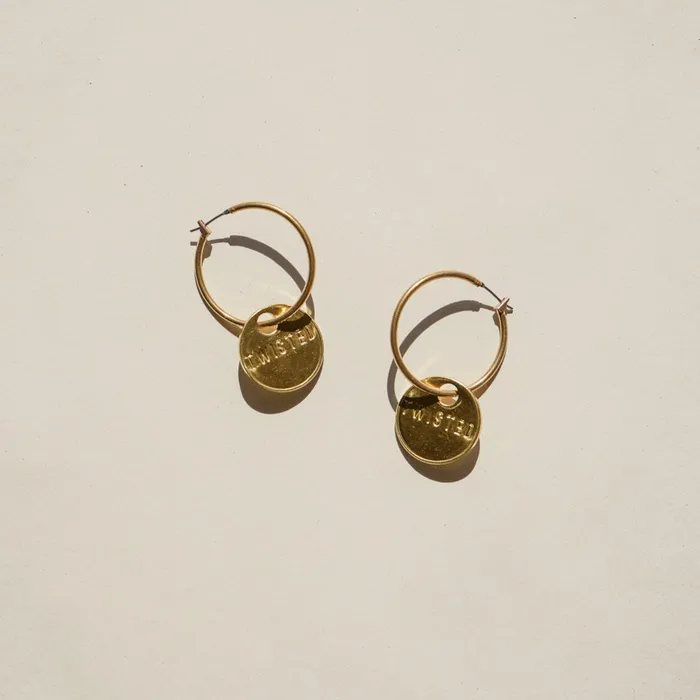 Twisted Silver Earrings TWISTED Hoops