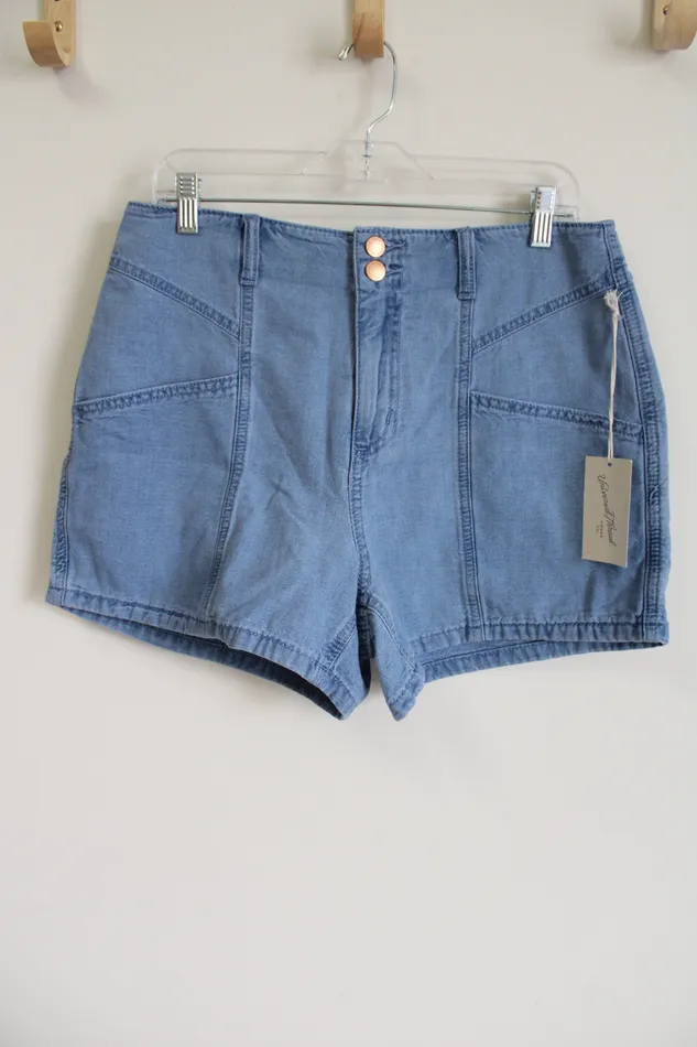 Universal Thread Necklaces NEW Universal Threads High Rise Light Wash Denim Shorts 10