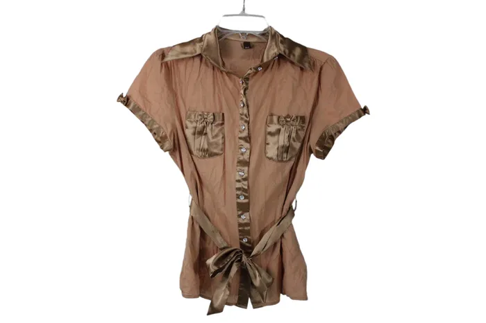 Uno Core Brown Blouse M Uno Core Earrings