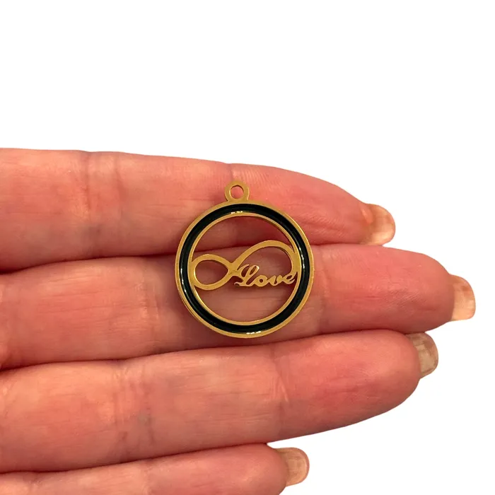 Waterproof Gold Infinity Love Charm Stainless Gold Infinity Love Charm Peppy Beads Earrings Waterproof Gold Infinity Love Charm Stainless Gold Infinity Love Charm Peppy Beads Earrings