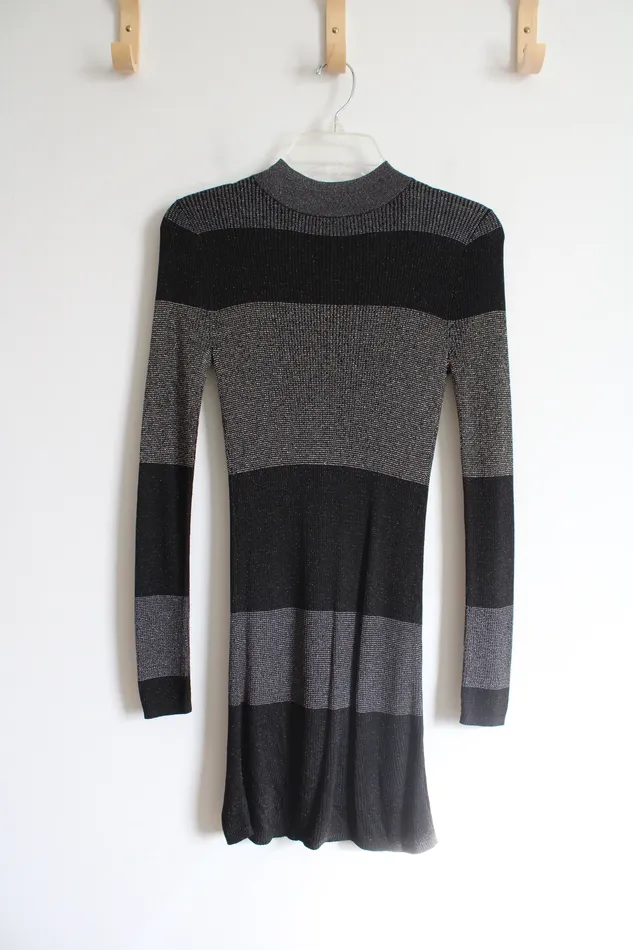White House Black Market Black Wide Striped Shimmer Long Sleeved Bodycon Dress XXS White House Black Market Rings White House Black Market Black Wide Striped Shimmer Long Sleeved Bodycon Dress XXS White House Black Market Rings