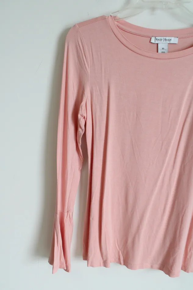 White House Black Market Light Pink Flare Sleeve Top XS White House Black Market Necklaces