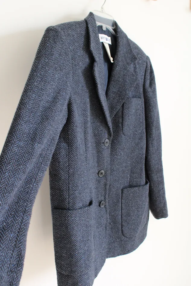 White Stag Vintage White Stag Blue Wool Blend Blazer 12 Rings