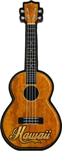 Wooden Ukulele Refrigerator Magnet KCCOMPANY Earrings