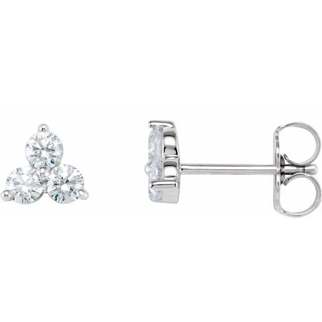 Yellow Gold Mini Three Brilliant Diamond Studs RACHEL LYNN CHICAGO Rings