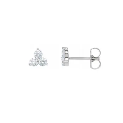 Yellow Gold Mini Three Brilliant Diamond Studs RACHEL LYNN CHICAGO Rings