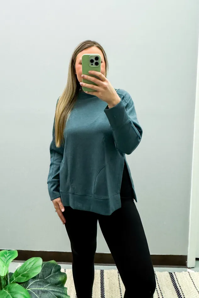 Zenana Earrings Better Days Ahead Pullover Ash Jade